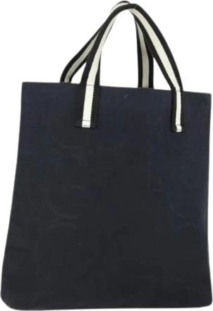 Gucci Pre-owned Vintage Canvas Tote Bag - Dames - Vintage Shopper - Blauw - ONE Size - Vintage