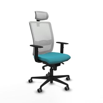 Piqueras y Crespo Silla De Oficina Piqueras Y Crespo Haches Blanco Turquesa C&oacute;moda