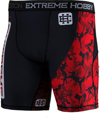 OEM Vale Tudo Pantal&oacute;n Corto Guerrero Rojo Para Hombre 2xl Negro