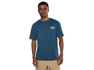 Quiksilver Everyday Graphic Short Sleeve Surf T-Shirts Mens Swimwear Dark Denim : 2XL, Elastane/Polyester