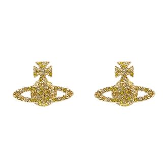 Vivienne Westwood Earrings, female, Yellow, Size: ONE SIZE Grace Stud Earrings