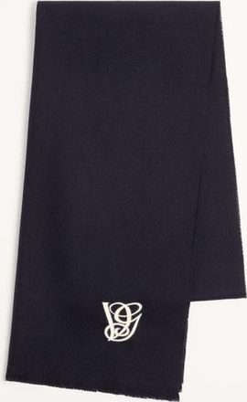 Valentino Garavani Sciarpa Con Ricamo Vg In Lana Uomo NAVY UNI