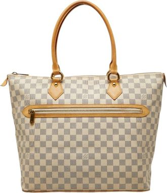 Louis Vuitton White Pvc Leather Tote Bag (Pre-Owned)