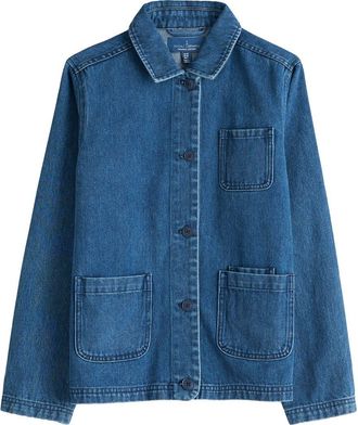 Seasalt Cornwall Reading Rocks Denim Jacket in Mid Wash at Nordstrom, Size 18 Us