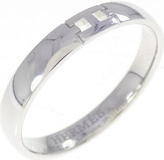 Herm&egrave;s White Gold White Gold (18K) Band Ring (Pre-Owned)
