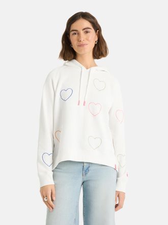 Lieblingsst&uuml;ck Hoodie LIEBLINGSST&Uuml;CK AirL, Damen, Gr. 4XL, sanftes wei&szlig;, Sweatware, Obermaterial: 80% Baumwolle, 20% Polyester, gemustert, unifarben, bequem h&uuml;ftbede