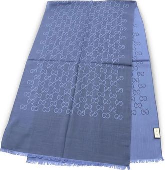 Gucci Sciarpa con motivo GG anni 1920 - Blu