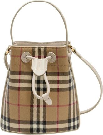 Burberry Bucket Bags, female, Multicolor, Size: ONE SIZE LL Mini Drawstring Dfc Shopper Bag