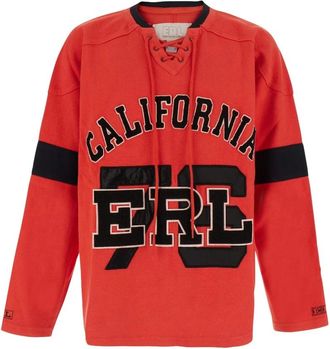 ERL Erl, Hombre, Sudaderas, Rojo, Talla: M