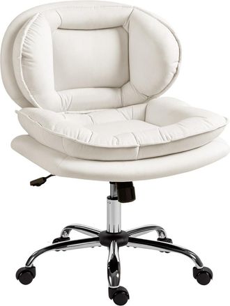 HOMCOM Silla de oficina 62x65x93 cm gris claro