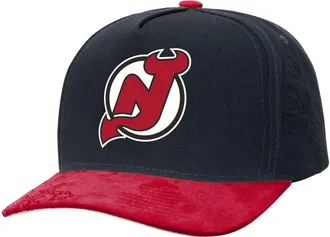 Mitchell & Ness Mens Mitchell & Ness Black/Red New Jersey Devils May Flowers Pro Crown Adjustable Hat at Nordstrom