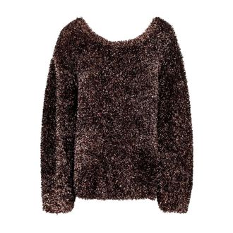 Dries Van Noten Truien & Vesten, Dames, Bruin, S, Gezellige Gebreide Trui voor Vrouwen