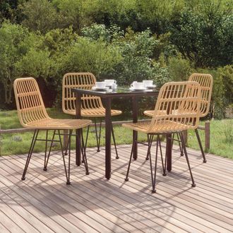 vidaXL Set Da Pranzo Da Giardino 5 Pz In Polyrattan - Vidaxl