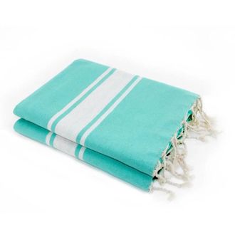 Febronie Fouta xxl algod&oacute;n 200x200 verde turquesa