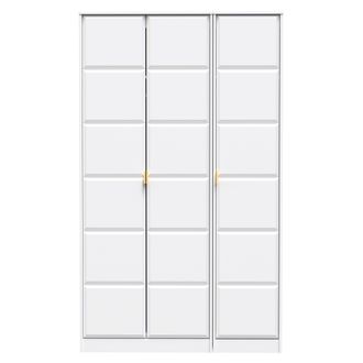 Welcome Furniture Hanover Ready Assembled 3 Door Wardrobe in White Matt - Welcome Furniture | TJ Hughes