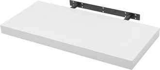 Woltu Woltu - Estanter&iacute;a Flotantes Blanco Baldas 100cm Estante Para Pared De Tablero De Madera