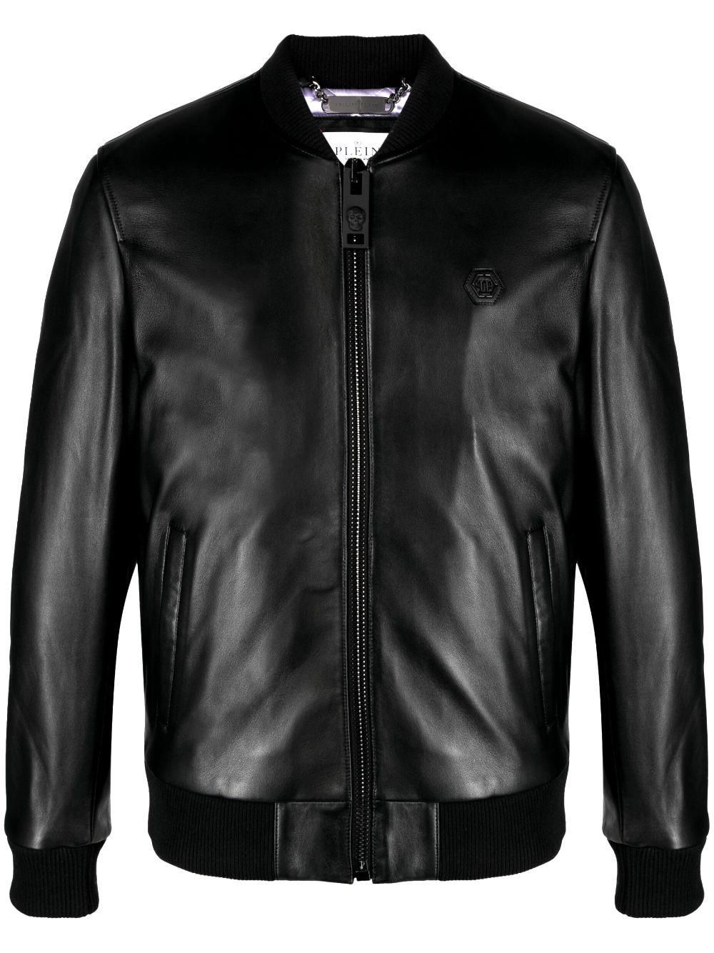 PHILIPP PLEIN｜ ブラックレザージャケット夏だけ限定販売❗️早い者勝ち PHILIPP PLEIN｜ ブラックレザージャケット夏だけ限定販売