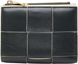 Bottega Veneta Black Leather Wallet (Bi-Fold) (Pre-Owned)