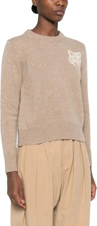 Maison Kitsun&eacute; Mujer, Jerseys, Beige, Talla: S
