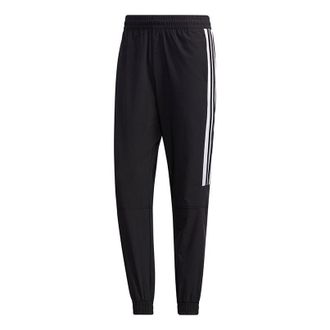 adidas neo M Ss Tcns Tp 2 Colorblock Bundle Feet Casual Loose Sports Long Pants Black White GJ8759
