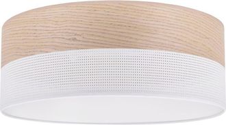 OEM L&aacute;mpara De Techo De Plexi De Madera Blanca 40cm Roble Cl&aacute;sico