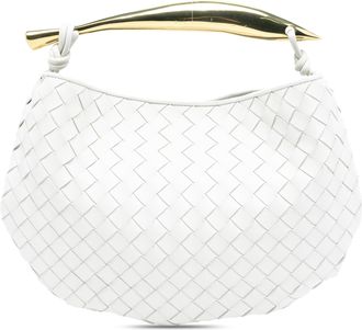 Bottega Veneta White Lambskin Intrecciato Sardine