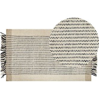 Beliani Rug DIVARLI Beige 80 x 150 cm Wool