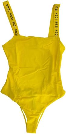 Dsquared2 Splash Badpak uit &eacute;&eacute;n stuk - Dames - Badpakken - Geel - S - Badmode