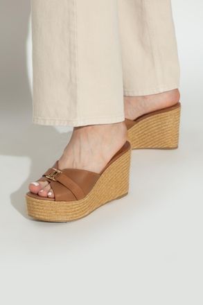 Jimmy Choo London Wedge Sandals Leda, Womens, Brown