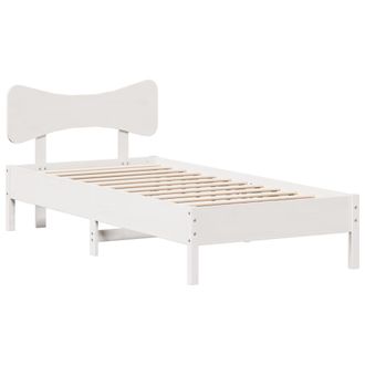 vidaXL Vidaxl - Giroletto Senza Materasso Bianco 100x200 Cm Legno Massello Pino