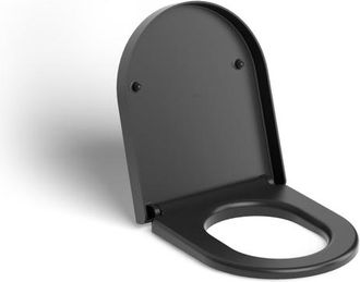 Clou Hammock toiletzitting met deksel 36.8x43.3x5cm softclose Zwart mat