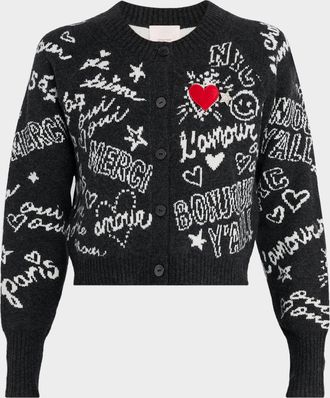 Cinq &agrave; Sept Millie Love Doodles Cardigan