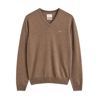 GANT Jersey de cuello en V - Knitwear - Hombre - Marr&oacute;n - XL