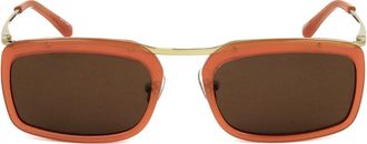 Linda Farrow DRIES VAN NOTEN DVN74 C4 Womens Sunglasses Orange Size 51