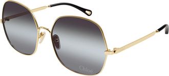 Chloé CH0282S 001 Womens Sunglasses Gold Size 60