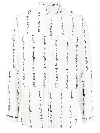 Ports V Camicia con stampa - Bianco