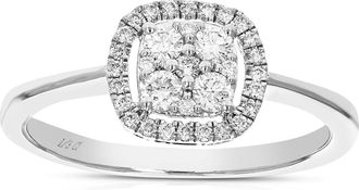 Vir Jewels 1/3 cttw Lab Grown Diamond Ring in Sterling Silver For Women