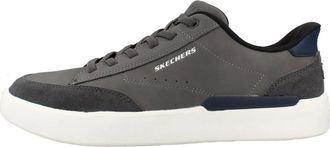 Skechers Heren, Sport, Grijs, Maat: 43 EU Leer