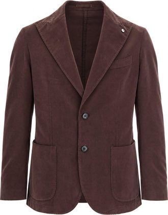 L.B.M. 1911 Viola Corduroy Single-Breasted Cotton Blazer