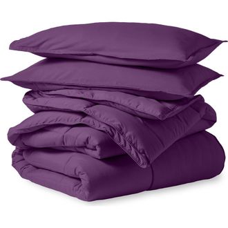 Bare Home All-Season Down Alternative Comforter Set - Oversized Queen in Lavender at Nordstrom