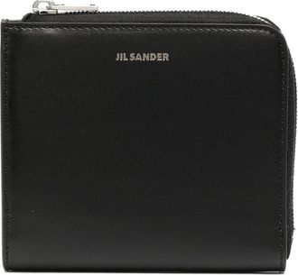 Jil Sander Black Portafoglio Zip Around Wallet
