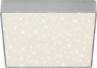 Briloner Plafoniera Led Cuadrada Flame Star 21,2 Cm 1600 Lm Plata