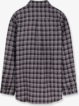 Dunst Unisex Check Flannel Shirt Black Polyester