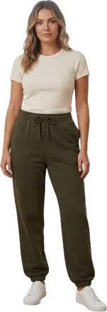 Reebok Unisex fleece joggingbroek voor volwassenen (Leger Groen)