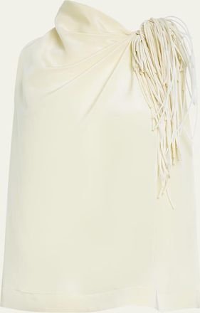 Altuzarra Alden Silk Fringe Top