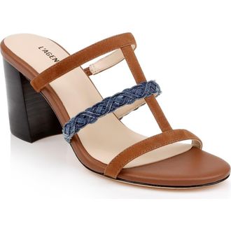 L'agence Heromin Slide Sandal in Cognac Suede at Nordstrom Rack, Size 10