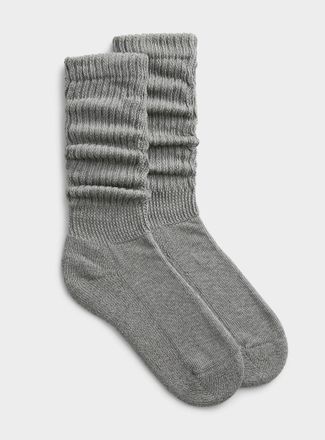 Simons Womens Ribbed slouchy socks Made in Portugal