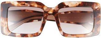 Prada 53mm Rectangular Sunglasses in Caramel Tortoise /Brown at Nordstrom