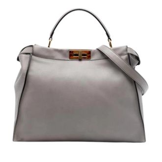 Fendi Pre-owned Peekaboo Iconic - Dames - Vintage Handtas - Grijs - ONE Size - Leer - Vintage