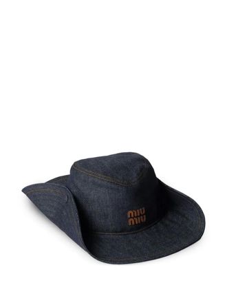 Miu Miu Denim cowboyhoed - Blauw